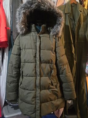 Green Puffer Coat